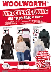 Woolworth Discounter Prospekt der aktuellen Woche mit 8 Seiten, gültig von 10.09.2026 bis 10.09.2026, in Delligsen und Umgebung Aktueller Woolworth Discounter Prospekt in Delligsen und Umgebung, "NEUERÖFFNUNG IN EINBECK" mit 8 Seiten, 10.09.2026 - 10.09.2026