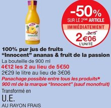 Monoprix Ézanville - 100% pur jus de fruits ananas & fruit de la passion Promo 100% pur jus de fruits ananas & fruit de la passion dans le catalogue Monoprix Monoprix à Ézanville