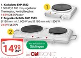 Kochplatte EKP 3582 Angebote von Clatronic bei GLOBUS Saarbrücken für 14,99 €