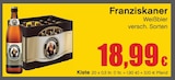 Weißbier im Angebot bei RAN in Neu-Ulm Weißbier Angebote von Franziskaner bei RAN Neu-Ulm für 18,99 €