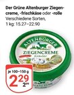 Ziegencreme im Angebot bei GLOBUS in Nettetal Ziegencreme Angebote von Der Grüne Altenburger bei GLOBUS Nettetal für 2,29 €