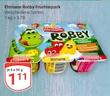 Robby Früchtequark Erdbeere Angebote von Ehrmann bei GLOBUS Bruchsal für 1,11 €