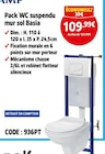 Pack WC suspendu mur sol Basia - AMP en promo chez Screwfix Lambersart à 109,99 €