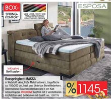 Zurbrüggen Geseke - Boxspringbett MASSA Boxspringbett MASSA Angebot bei Zurbrüggen Geseke im Prospekt "Preis-Sturz im SSV! "
