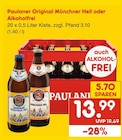 Netto Marken-Discount Stetten - Original Münchner Hell oder Alkoholfrei Angebot im Prospekt Original Münchner Hell oder Alkoholfrei bei Netto Marken-Discount im Stetten Prospekt für 13,99 €
