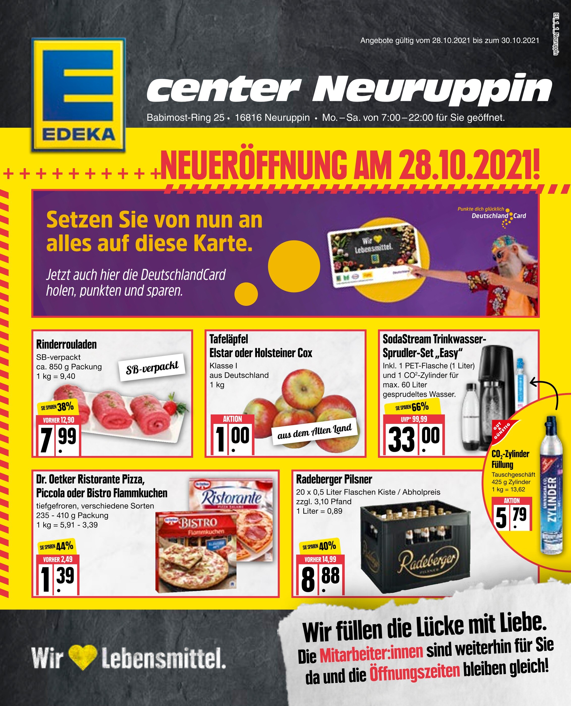E center Prospekt für Linum mit 4 Seiten E center Prospekt für Linum: "Aktuelle Angebote", 4 Seiten, 25.10.2021 - 30.10.2021