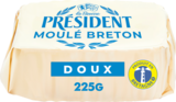 BEURRE MOULÉ BRETON DOUX PRÉSIDENT - PRESIDENT en promo chez Auchan Hypermarché Avignon à 2,90 €