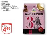 Kaffeepads im Angebot bei GLOBUS in Rostock Kaffeepads Angebote von Globus bei GLOBUS Rostock für 4,49 €