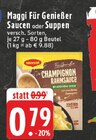 Für Genießer Saucen oder Suppen Angebote von Maggi bei EDEKA Paderborn für 0,79 €