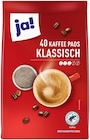 Kaffeepads von ja! im aktuellen REWE Prospekt