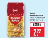 Hochzeit Nudeln Angebote von Zabler bei Marktkauf Reutlingen für 2,22 €