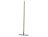 Râteau 14 dents courbes manche en bois 130 cm en promo chez Brico Dépôt Râteau 14 dents courbes manche en bois 130 cm dans le catalogue Brico Dépôt
