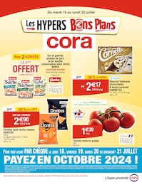 Prospectus Supermarchés de Cora à Bray-Dunes: "Les HYPERS Bons Plans", 26 pages, 16/07/2024 - 22/07/2024