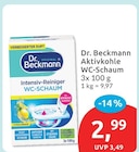 Aktivkohle WC-Schaum von Dr. Beckmann im aktuellen budni Prospekt