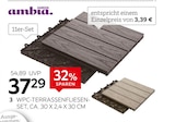 Aktuelles WPC-Terrassenfliesen-Set Angebot bei XXXLutz Möbelhäuser in Ludwigshafen (Rhein) ab 37,29 €