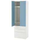 Aktuelles Kleiderschrank weiß blau/3 Schubladen Angebot bei IKEA in Braunschweig ab 186,00 €
