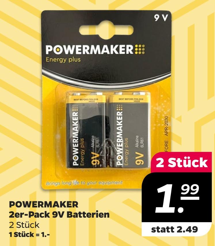 2er-Pack 9V Batterien
