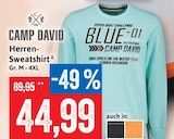 Herren-Sweatshirt im Angebot bei Kaufhaus Stolz in Neumünster Herren-Sweatshirt Angebote von Camp David bei Kaufhaus Stolz Neumünster für 44,99 €