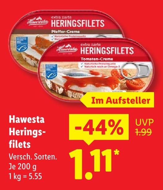 Heringsfilets Pfeffer-Creme