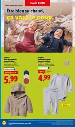 Prix et réduction Vêtement Bébé dans le prospectus Lidl en cours Offre Vêtement Bébé dans le catalogue Lidl du moment à la page 30