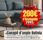 Canapé d'angle Bolivia en promo chez Maxi Bazar Saint-Maurice à 799,99 €