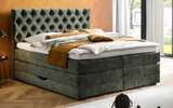 Aktuelles Boxspringbett Barell, dunkelgrün, 180 x 200 cm, inkl. Topper und Bettkästen Angebot bei HARDECK in Bochum ab 2.699,00 €