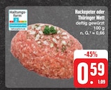 Aktuelles Hackepeter oder Thüringer Mett Angebot bei E center in Dresden ab 0,59 €