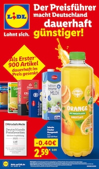 Saft im Lidl Prospekt "Der Preisführer macht Deutschland dauerhaft günstiger!" mit 18 Seiten (Mönchengladbach)