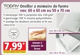 Norma Uckange - Promo Oreiller à mémoire de forme env. 60 x 60 cm ou 50 x 70 cm Promo Oreiller à mémoire de forme env. 60 x 60 cm ou 50 x 70 cm à 7,99 € dans le catalogue Norma à Uckange