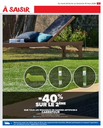 Prix et réduction Gazon dans le prospectus Carrefour Market en cours Offre Gazon dans le catalogue Carrefour Market du moment à la page 5