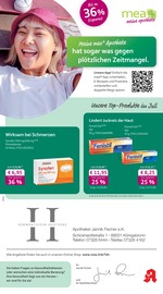 mea - meine apotheke Apotheken Prospekt der aktuellen Woche mit 4 Seiten, gültig von 01.07.2026 bis 31.07.2026, in Königsbronn und Umgebung Aktueller mea - meine apotheke Apotheken Prospekt in Königsbronn und Umgebung, "Unsere Juli-Angebote" mit 4 Seiten, 01.07.2026 - 31.07.2026