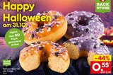 Donuts im Netto Marken-Discount Prospekt Halloween Donut Lila oder Orange von BACK STUBE im aktuellen Netto Marken-Discount Prospekt für 0,55 €