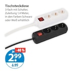 Tischsteckdose Schwarz von  im aktuellen V-Markt Prospekt für 2,99 €
