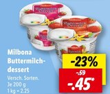 Buttermilchdessert Angebote von Milbona bei Lidl Lippstadt für 0,45 €