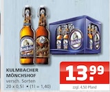 Mönchshof Angebote von Kulmbacher bei Getränke Oase Lippstadt für 13,99 €