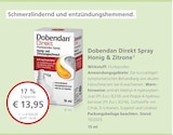LINDA Premiumapotheke Lichtenstein - Dobendan Direkt Spray Honig & Zitrone Angebot im Prospekt Dobendan Direkt Spray Honig & Zitrone bei LINDA Premiumapotheke im Lichtenstein Prospekt für 13,95 €