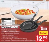 Profi-Alugusspfannen oder Keramik-Wokpfanne Angebote von Ceraflon bei Netto Marken-Discount Frankenthal für 12,99 €