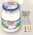 Aktuelles Allgäuer Joghurt 3,8% Fett Angebot bei E center in Ludwigshafen (Rhein) ab 1,11 €