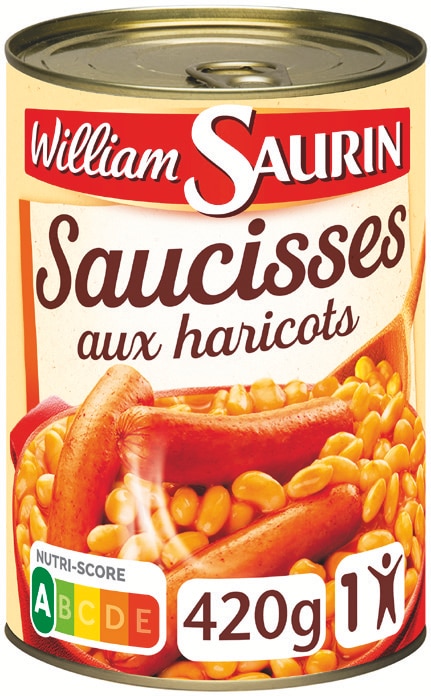 WILLIAM SAURIN Saucisses aux haricots