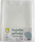 PP 100 POCHETTES PERFOREES 30 MICRONS - POUCE - Auchan Hypermarché PP 100 POCHETTES PERFOREES 30 MICRONS - POUCE à 0,99 € dans le catalogue Auchan Hypermarché