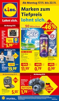 Lidl Prospekt der Woche "LIDL LOHNT SICH" Seite 1, 17.11.2025 bis 22.11.2025 für Berlin Aktueller Lidl Prospekt "LIDL LOHNT SICH" Seite 1 von 68 Seiten für Berlin