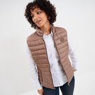 Doudoune légère droite sans manches sable femme - La Halle à Toulon Doudoune légère droite sans manches sable femme en promo chez La Halle Toulon à 25,99 €