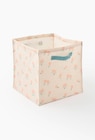Caisse de rangement pliable imprimée oranges 27x27cm en polycoton en promo chez Monoprix Margaret Caisse de rangement pliable imprimée oranges 27x27cm en polycoton dans le catalogue Monoprix Margaret