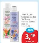 Shampoo von Jean & Len im aktuellen budni Prospekt
