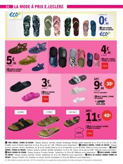 Promos Chaussures Homme dans le catalogue "Vague de fraîcheur sur votre budget" de E.Leclerc Chaussures Homme en promo dans le catalogue E.Leclerc à la page 30
