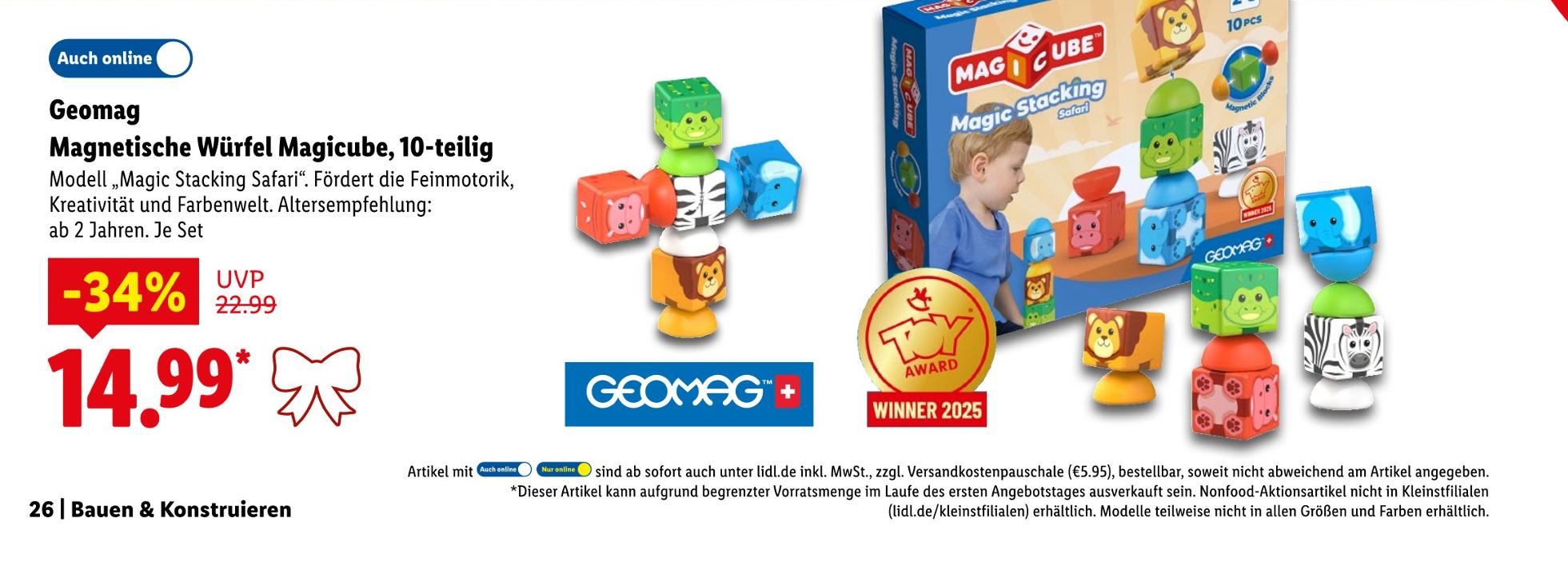 Magnetische Würfel Magicube, 10-teilig