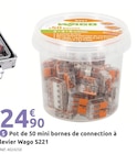 Mr.Bricolage Villefranche-de-Lauragais - Promo Pot de 50 mini bornes de connection à levier Wago S221 Promo Pot de 50 mini bornes de connection à levier Wago S221 à 24,90 € dans le catalogue Mr.Bricolage à Villefranche-de-Lauragais