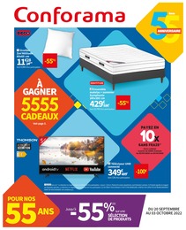Conforama Catalogue "À gagner 5555 cadeaux", 16 pages, Rosny-sous-Bois, 20/09/2022 - 03/10/2022 Conforama Catalogue "À gagner 5555 cadeaux", 16 pages, Rosny-sous-Bois, 20/09/2022 - 03/10/2022