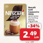 Gold Cappuccino Sticks im Angebot bei Markant Nordwest in Lemgo Gold Cappuccino Sticks Angebote von Nescafé bei Markant Nordwest Lemgo für 2,49 €