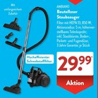 Beutelloser Staubsauger von AMBIANO im aktuellen ALDI SÜD Prospekt für 29,99 €